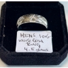 Image 1 : MENS 10KT WHITE GOLD RING, 4.5G, SZ 10 1/4