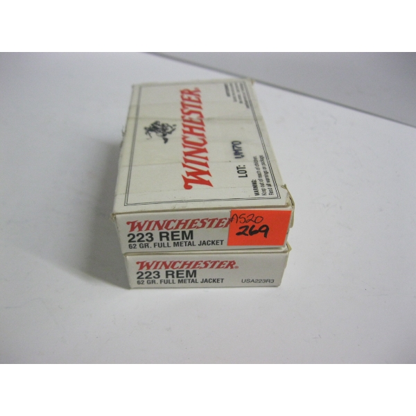 WINCHESTER .223REM 62GRS FMJ|2X20 CENTERFIRE RIFLE CARTRIDGES