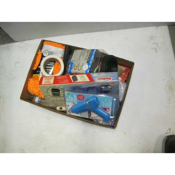MISC. GLUE GUN, WASH SPONGES, PAINT ROLLERS, ETC.
