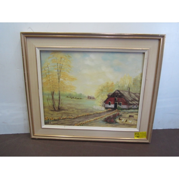 PAINTING OF FARMLAND W/BARN