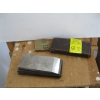 Image 1 : 2 LEATHER CASED ROCKWELL GUILLOTINE PLANNER KNIVES SAMPLE OF SOLID STEEL DBL ZANOGEN-SALESMAN SAMPLE