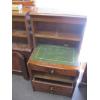 Image 3 : LG. RIBBON MAHOGANY HEADBOARD W/2 NIGHTSTANDS & 2 SINGLE BOX SPRING & MATTRESSES - KING SIZE SET