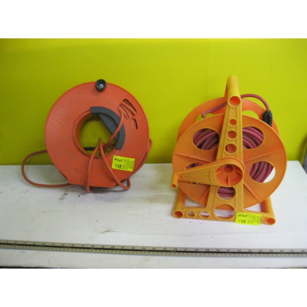 2 EXTENSION CORDS W/REELS