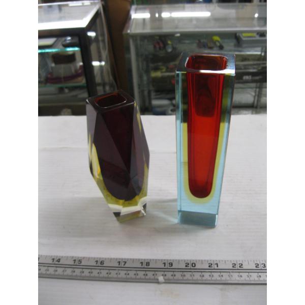 2 MURANO GLASS VASES