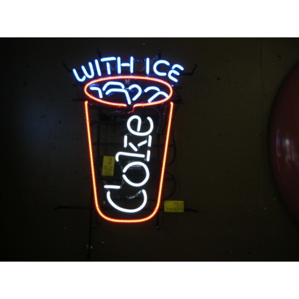 WITH ICE COKE NEON SIGN