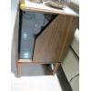 Image 5 : 4 DOOR WOOD, GLASS & MARBLE LOOK TOP SIDEBOARD
