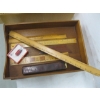 Image 2 : VINTAGE WOODEN FILE DRAWER, WOODEN FILE TRAYS, RULERS, ETC.