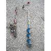 Image 1 : ICE AUGER & 2 FISHING RODS & REELS