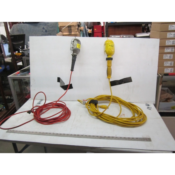2 TROUBLE LIGHTS W/EXTENDED CORDS