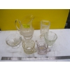 Image 1 : 6 PIECES OF VINTAGE GLASSWARE  
