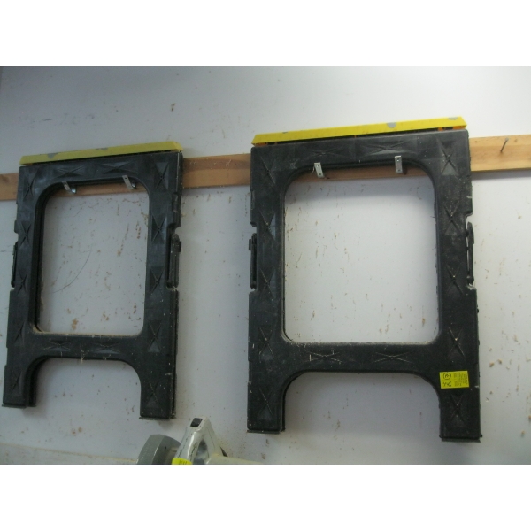 PAIR OF FOLDING PLASTIC SAWHORSES