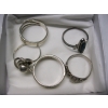 Image 5 : 5 STERLING RINGS .925 RINGS, SZ 4-8