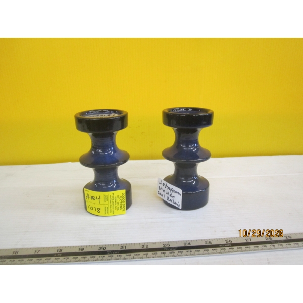 PAIR OF MCM CANDLE HOLDERS - KARL ZALONEY