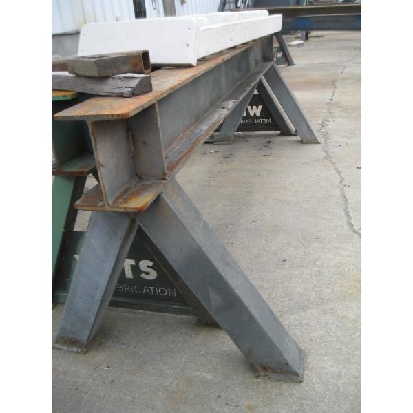 2 HEAVY DUTY 8' METAL SAWHORSES