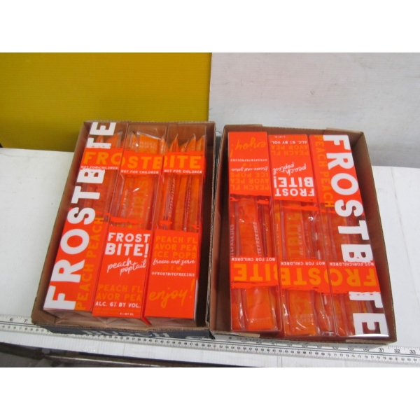 6 BOXES OF FROSTBITE PEACH ALCOHOL ICE POPS