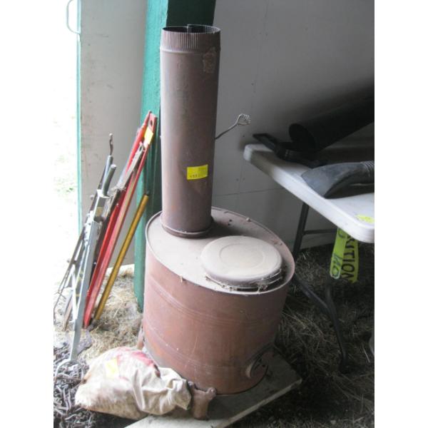 TIN POT BELLY STOVE