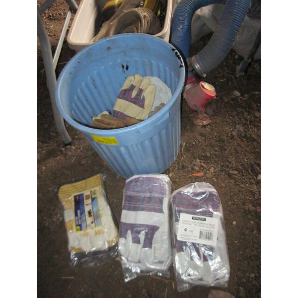 BUCKET W/ASST. NEW & USED GLOVES