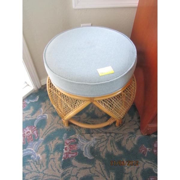 RATTAN PADDED TOP STOOL