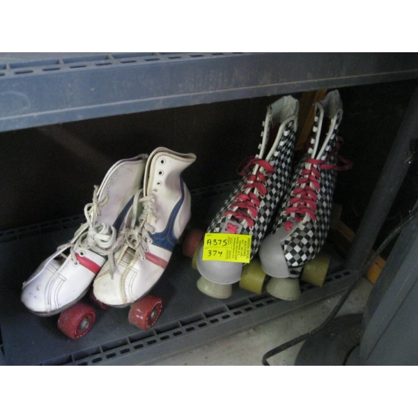 2 PAIR OF ROLLERSKATES