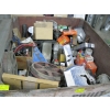 Image 1 : APPLE BIN W/MISC. FILTERS, AUTOMOTIVE PARTS, BANDSAW WHEELS, ETC.
