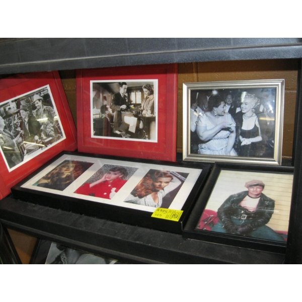 FRAMED PHOTOGRAPHS OF VARIOUS ACTORS/ACTRESSES