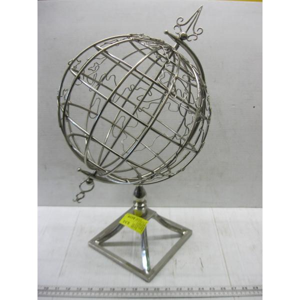 METAL GLOBE ON STAND