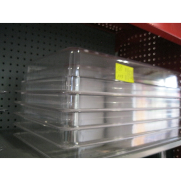 5 FULL SIZE FOOD PANS - 4" DEEP