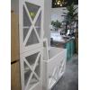 Image 2 : WHITE 4 PIECE CABINET SET W/GLASS DOOR PANTRY CABINET, VANITY CABINET & MIRROR