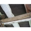 Image 6 : PAIR OF VINTAGE WOODEN SKIS & SKI BOOTS