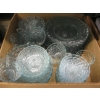 Image 1 : BOX OF ASST. BLUE GLASS HOBNAIL DISHWARE