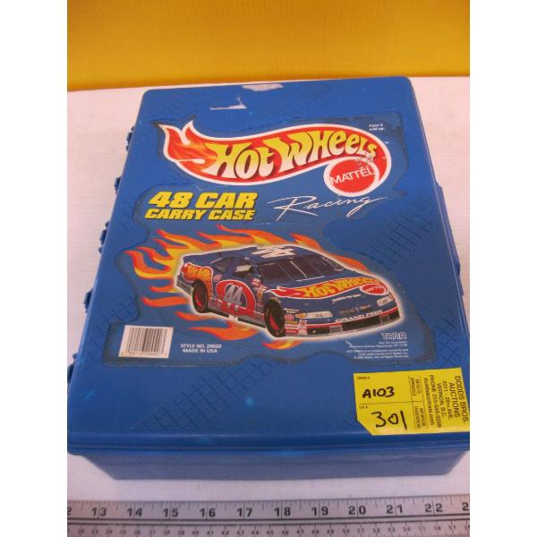 48 CAR HOT WHEELS CASE W/CONTENTS