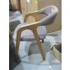 Image 2 : REDDISH UPHOLSTERED WOOD FRAME DINING CHAIR