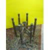 Image 3 : FOLDING BRASS TOP 6 LEG CARVED TABLE