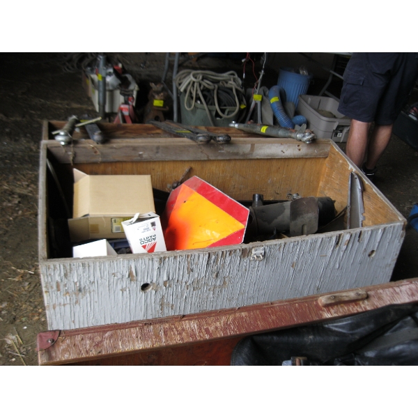 LG. BIN OF MISC. TRACTOR PARTS