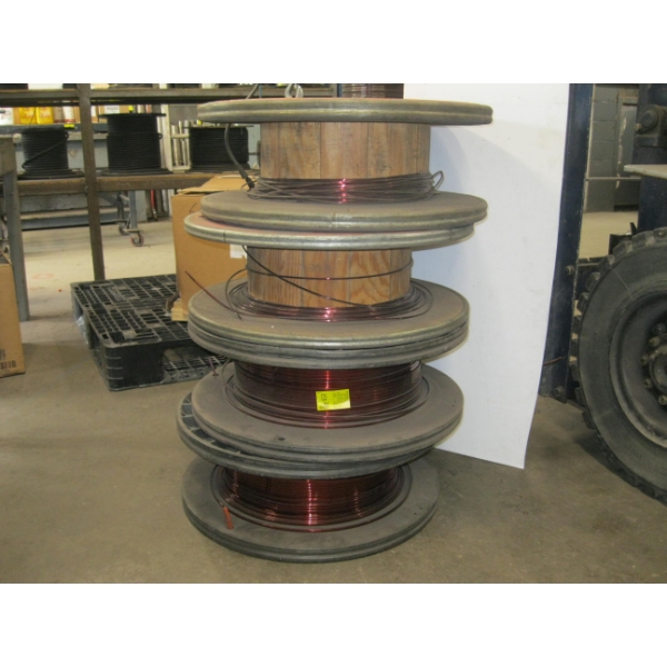 4 SPOOLS OF FLAT SQUARE COPPER WIRE