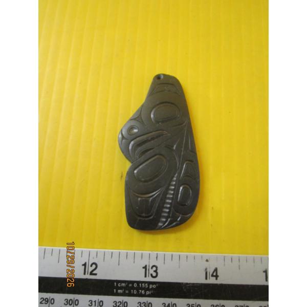CARVED ARGILLITE PENDANT