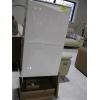 Image 1 : 2 DRAWER WHITE CABINET W/GLASS & WOOD BASE