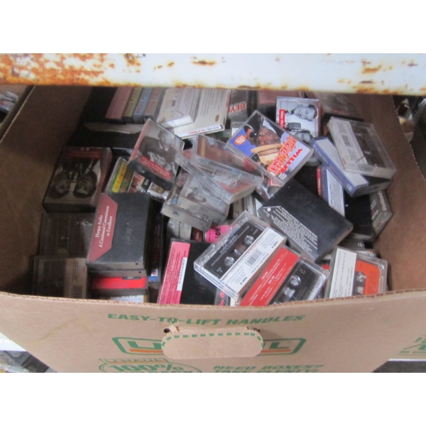LG. BOX OF CASSETTE TAPES