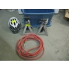Image 1 : BIKE HELMET, PAIR OF AXLE STANDS & ROLL OF AIRLINE