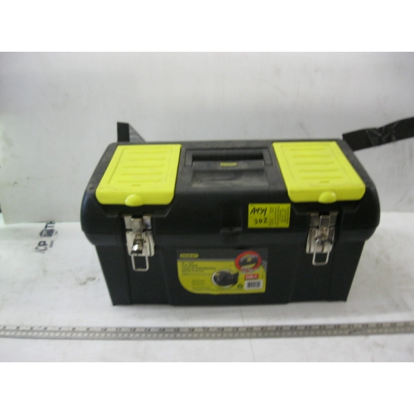 BLACK STANLEY TOOLBOX W/DOOR HARDWARE