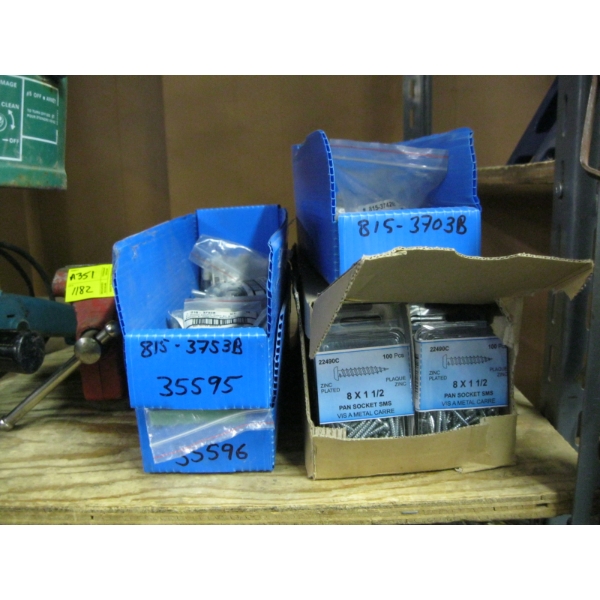 ASST. SCREWS, LOT OF SCREWDRIVER BITS, ETC.