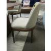 Image 2 : WOOD FRAMED OFF WHITE DINING CHAIR