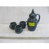 Image 1 : POTTERY DECANTER & 3 MUGS