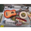 Image 2 : PLASTIC BIN OF MISC. VINYL NUMBERS/LETTERS, PENCILS, UKELELE, ETC.