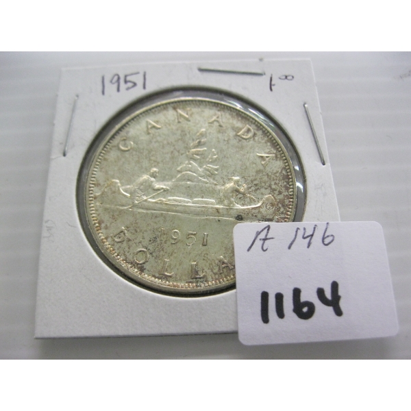 1951 CDN SILVER $1