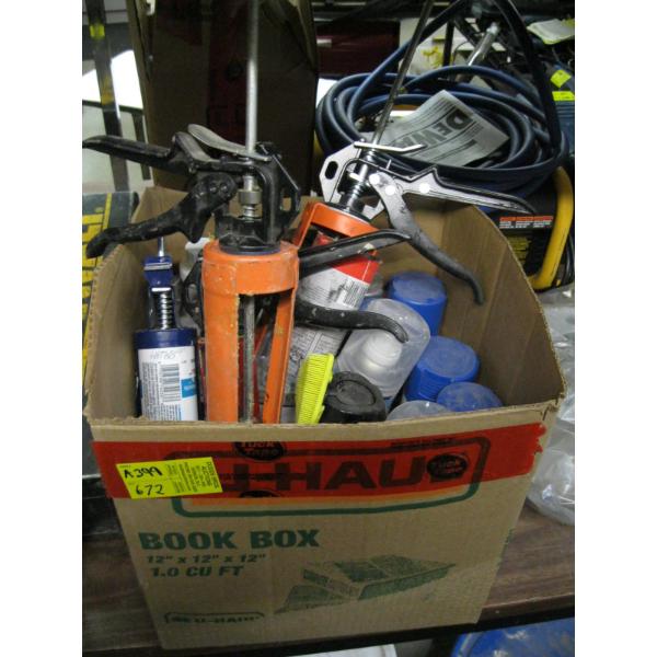 MISC. CAULKING GUNS, PAINT, ETC.