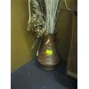 Image 2 : WOODEN TURNED VASE W/DRIED BULLRUSHES
