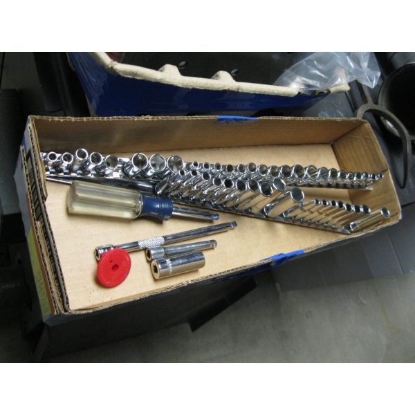 ASST. 1/4" DRIVE SOCKETS, EXTENSIONS, ETC.