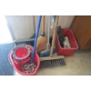 Image 2 : LOT OF ASST'D BROOMS, SNOW SHOVEL, ETC.