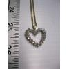 Image 1 : 10KT GOLD NECKLACE W/GOLD & DIAMOND HEART PENDANT